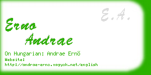 erno andrae business card