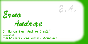 erno andrae business card